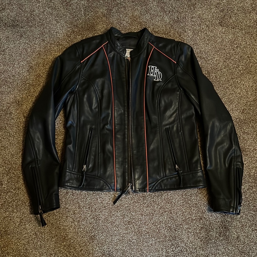 SOLD Like new Leather women’s Harley riding jacket